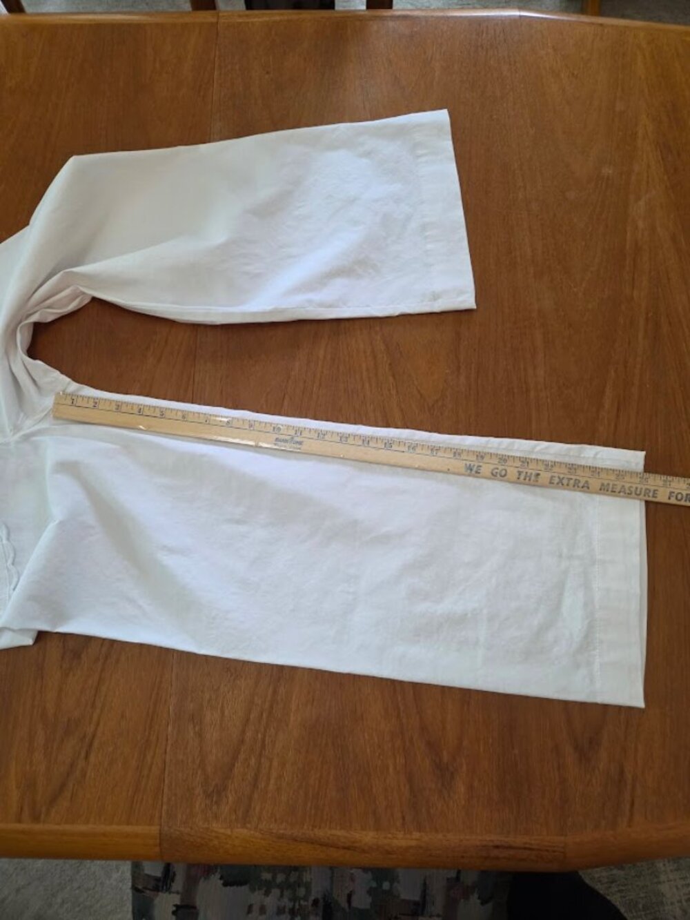 Maeve The Colette Magic Fabric Scallop Pocket Pants Wide Leg High Rise White 28 - Picture 13 of 13